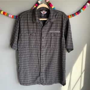 Harley Davidson batik style button-up shirt Size Small